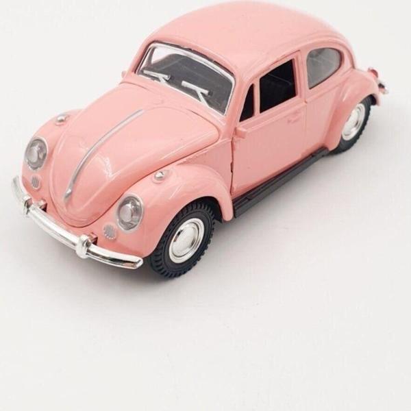Adm Store Dekoratif Hediye Pembe Çek-bırak Metal Vosvos Araba Dıe Cast Büyük Boy 12cm - Image 1