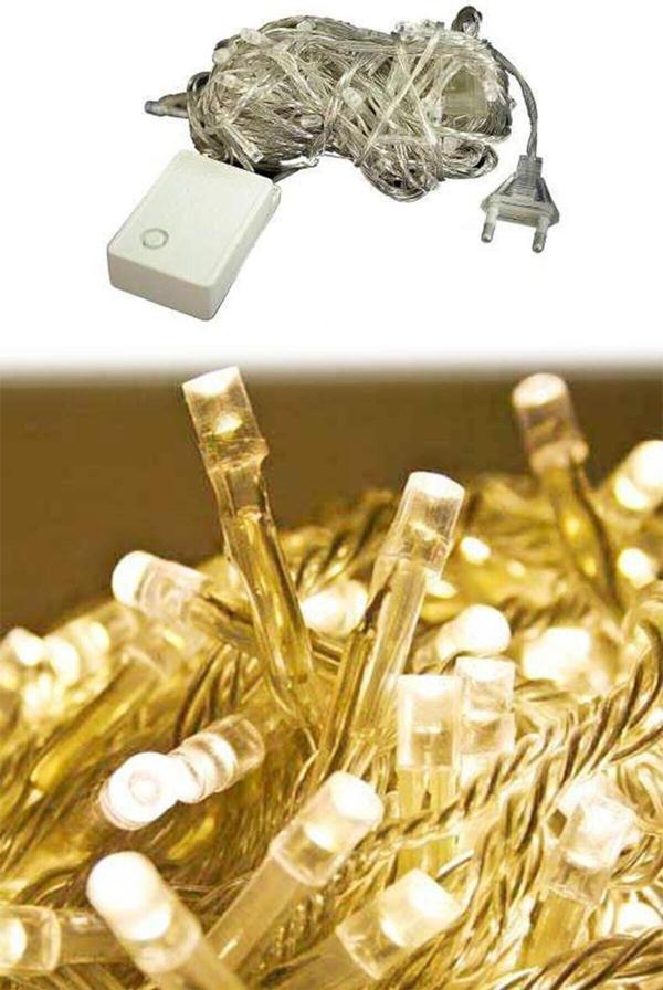 Adm Store Dekoratif Özel Günlere Süsleme Fişli Şeffaf Kablolu Günışığı Peri Led Animasyonlu 100 Ledli 10 Metre - Image 1