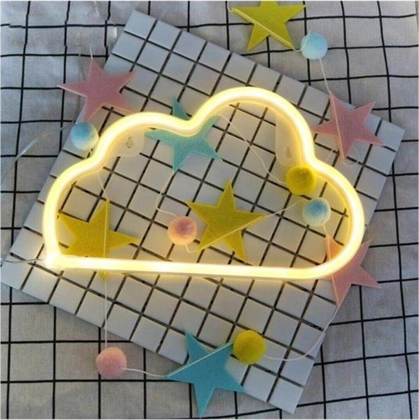 Adm Store Dekoratif Sarı Bulut Neon Led Masaüstü Neon Dekoratif Gece Lambası - Image 1