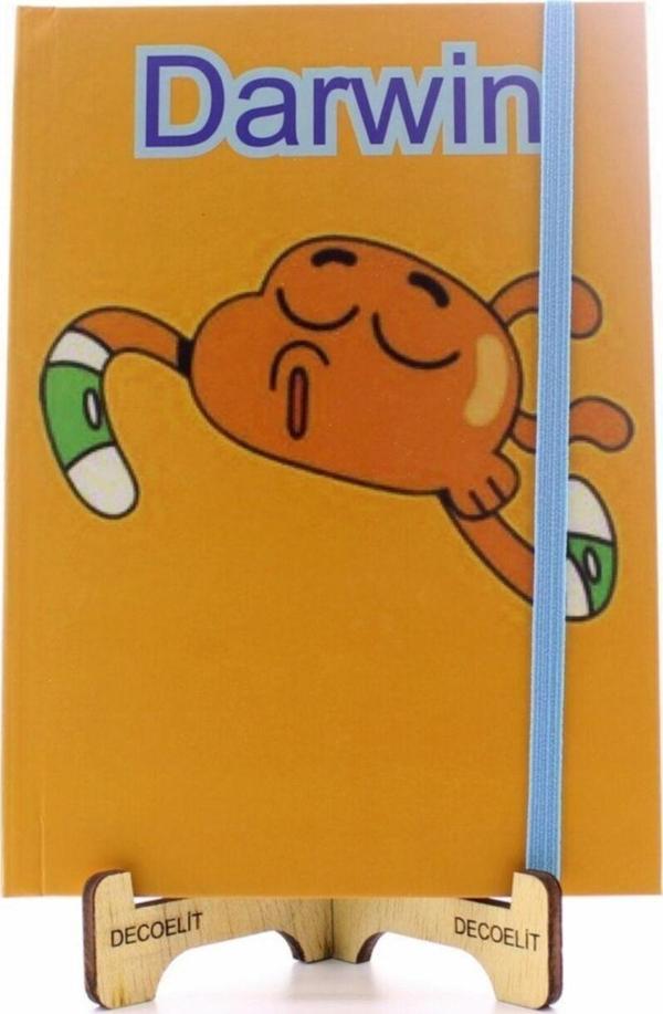 Adm Store Lastikli Noktalı Sert Kapak Darwin Ve Gumball Defter - Image 1
