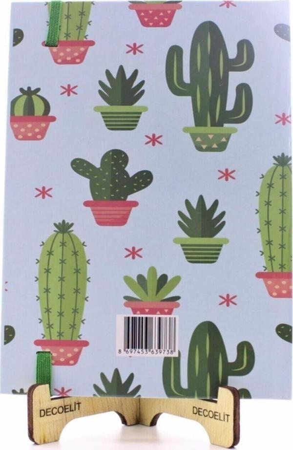 Adm Store Lastikli Noktalı Sert Kapak Kaktüs Defter - Image 1