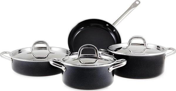 Jumbo Swiss Crystal Black Tencere Seti 7 Parça - Image 1