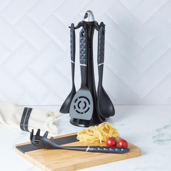 Karaca Daimond Gray 6 Parça Standlı Servis Seti - Image 1