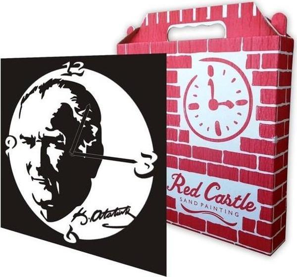 Atatürk Saat (Clock) Kum Boyama Seti-Red Castle S-0009 - Image 1