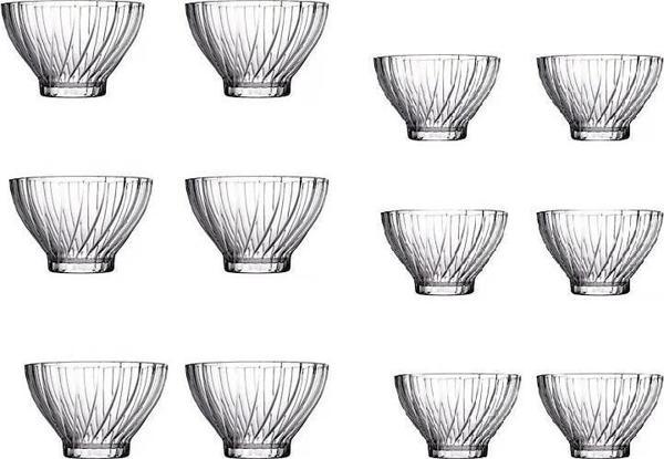 Paşabahçe bouquet çok amaçlı cam kase - kahvaltılık çerezlik 12 parça 2 boy - Image 1