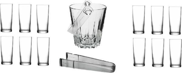 Paşabahçe rakı bardak ve 14 prç. rakı bardağı ve buz kovası seti  - Image 1