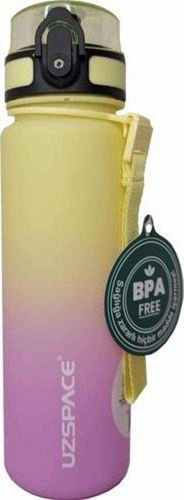 Uzspace Tritan Su Matarası 500ML VGN3026 Yellow -Violet - Image 1