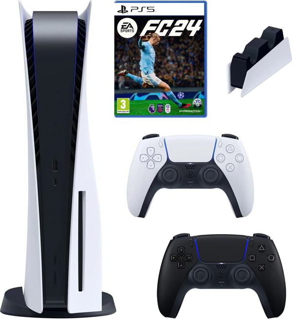 Playstation 5 Cd Li + 2. Dualsense + Sarj İstasyonu + Ps5 Ea Sports Fc 24 Fifa 24 (İthalatçı Garantili) - Image 1