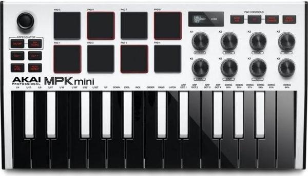 AKAI MPKMINI 3 Beyaz MIDI Klavye - Image 1
