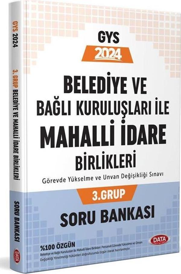 Data Yayınları 2024 Belediye ve Bağlı Kuruluşları İle Mahalli İdare Birlikleri 3. Grup Soru Bankası - Data Yayınları - Image 1