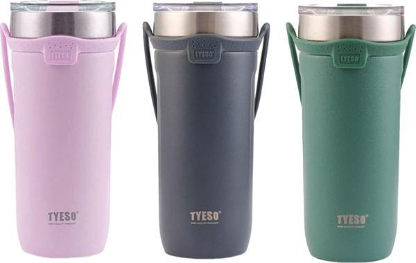 Tyeso  SoulMate Tumbler Vakumlu Paslanmaz Çelik Silikon Askı 3lü Set 710ML - Image 1