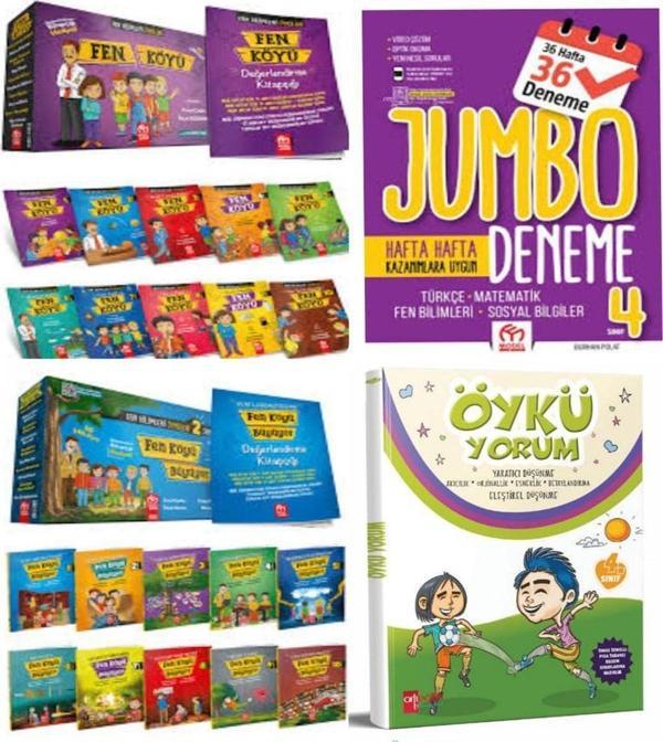 4. Sınıf Jumbo Tüm Dersler Deneme+Fen Bilimleri Öyküleri Fen Köyü 1.Ve 2.Seri + Öykü Yorum - Model Eğitim Yayınları - Image 1