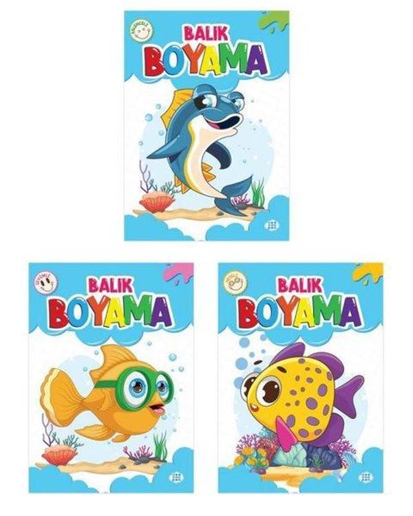 Balık Boyama Seti - 3 Kitap Takım - Dokuz Yayınları - Image 1