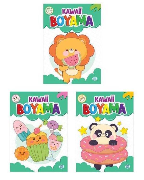 Kawaii Boyama Seti - 3 Kitap Takım - Dokuz Yayınları - Image 1