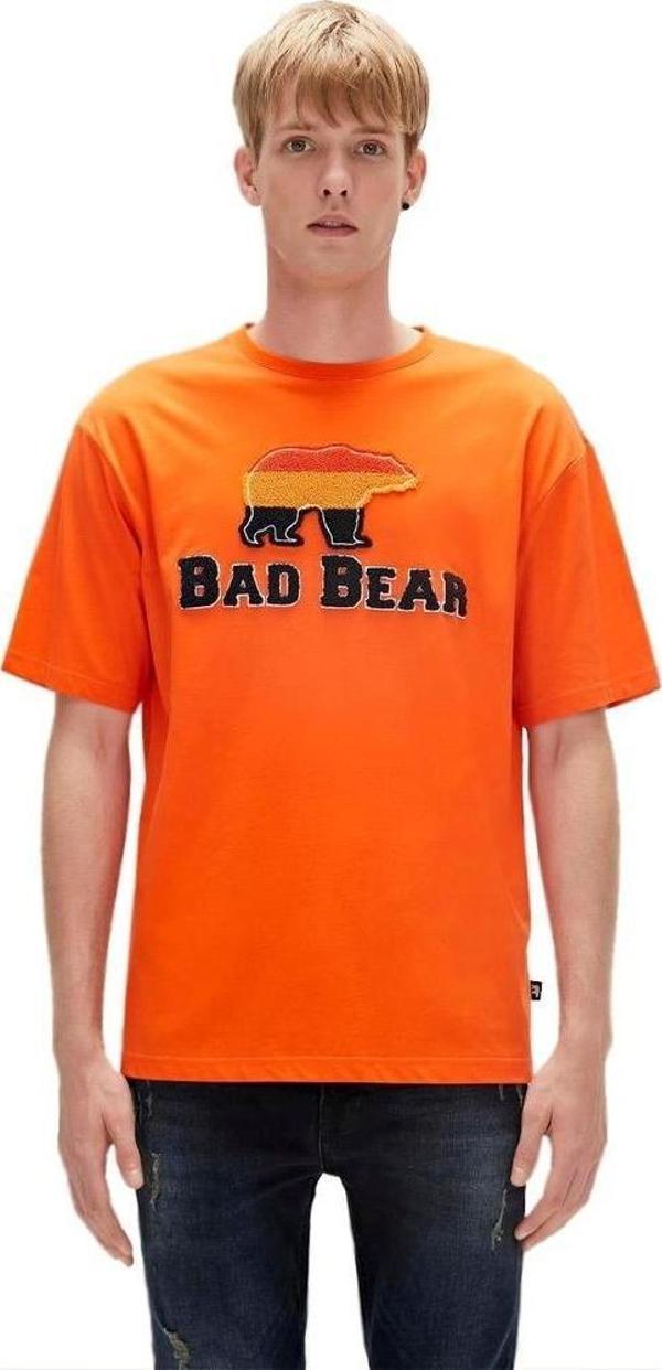 Bad Bear 23.01.07.027 Tripart T-Shirt Turuncu - Image 1