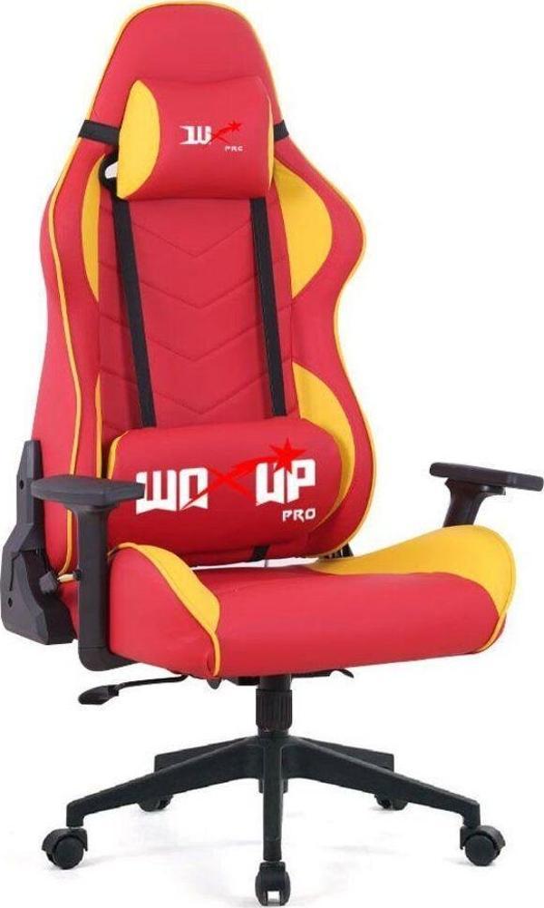 Woxup Zal-2071 Sarı Kırmızı Taraftara Özel Oyuncu Koltuğu - Image 1