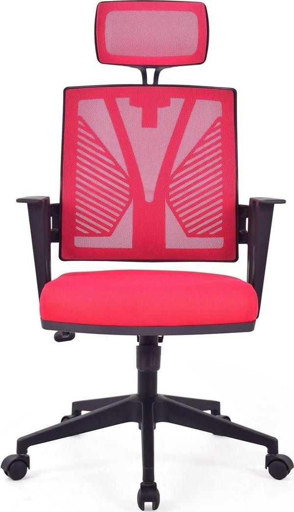 Herkese Mobilya Savona Kırmızı Fileli Pls Makam Koltuğu Ofis Koltuğu - Image 1