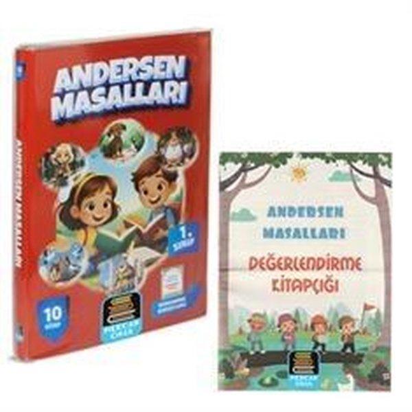 1. Sınıf Andersen Masalları Okuma Seti - 10 Kitap Takım - Değerlendirme Kitapçığı İlaveli - Mercan Okul - Image 1
