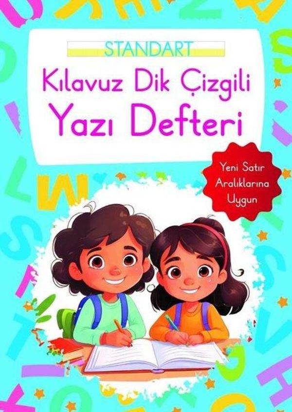 Kılavuz Dik Çizgili Yazı Defteri Büyük Boy - Mavi - Parıltı Yayınları - Image 1
