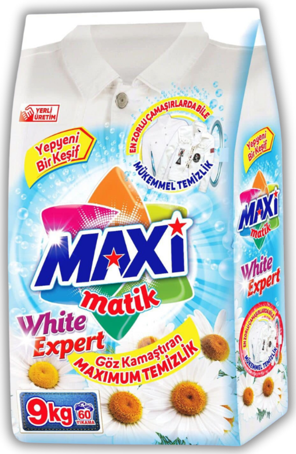 Maxi Toz Deterjan Beyazlar İçin 9 Kg. 60 Yıkama - Image 1