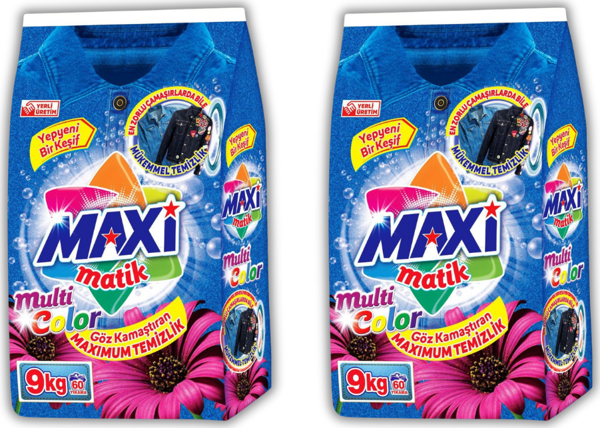 Maxi Toz Deterjan Renkliler İçin 2 Ad. x 9 Kg. (18 Kg. - 120 Yıkama) - Image 1