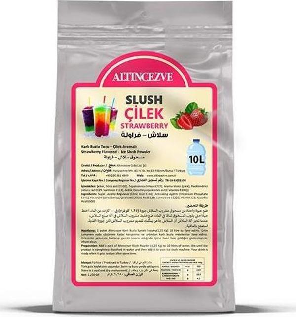 Altıncezve Ice Slush Karlı Buzlu Karlama Tozu | Çilek 1.250 Gr - 10 L - Image 1