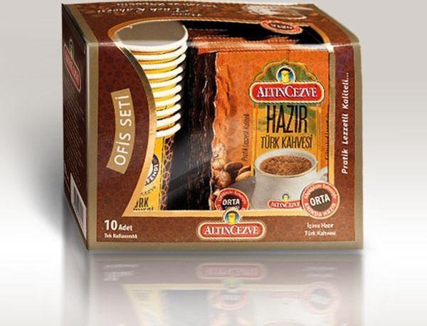 Altıncezve Ofis Seti | Hazır Türk Kahvesi Orta (Orta Şekerli) 10' lu Paket (10 Adet x 9 Gr) - Image 1