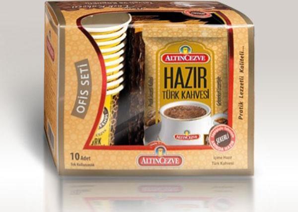 Altıncezve Ofis Seti | Hazır Türk Kahvesi Şekerli 10' lu Paket (10 Adet x 11 Gr) - Image 1