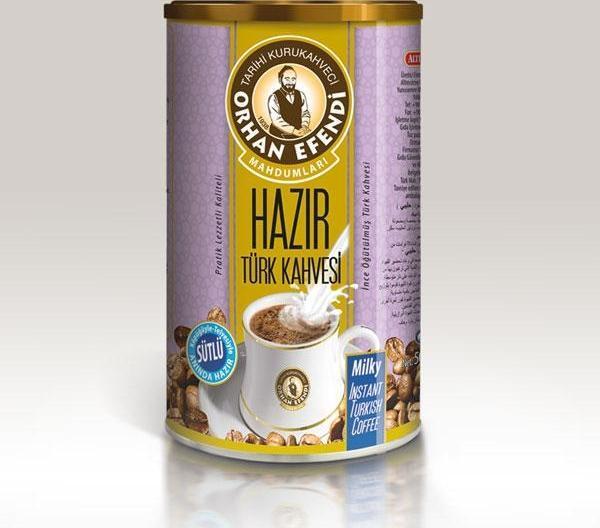 Orhan Efendi Hazır Türk Kahvesi Sütlü Teneke 250 Gr - Image 1