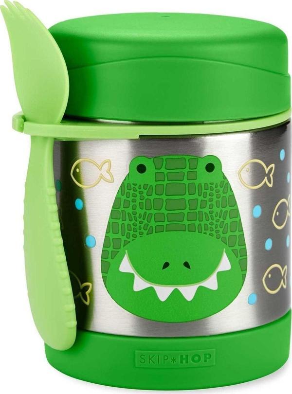 Skip Hop Zoo Paslanmaz Çelik Termos Timsah 325ml Yeşil - Image 1