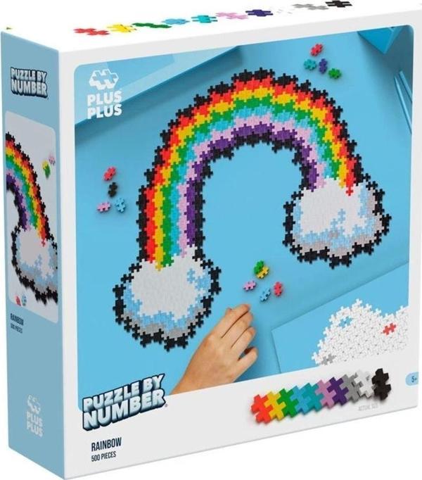 Plus Plus Puzzle By Number Raınbow 500pcs - Image 1