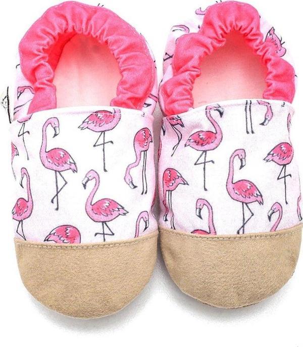 Pamuk Astarlı Kaydırmaz Taban Bebek Patik Flamingo, Ev Botu Terliği Kreş Ayakkabısı Panduf F-834 - Image 1
