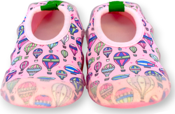 Balon Desenli Pembe Kız Çocuk Kaydırmaz Tabanlı Deniz Ayakkabısı-F-7036 - Image 1