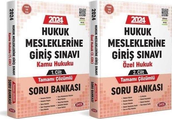 2024 GYS Adalet Bakanlığı Hukuk Mesleklerine Giriş Sınavı Soru Bankası 1-2 Cilt Data Yayınları - Data Yayınları - Image 1