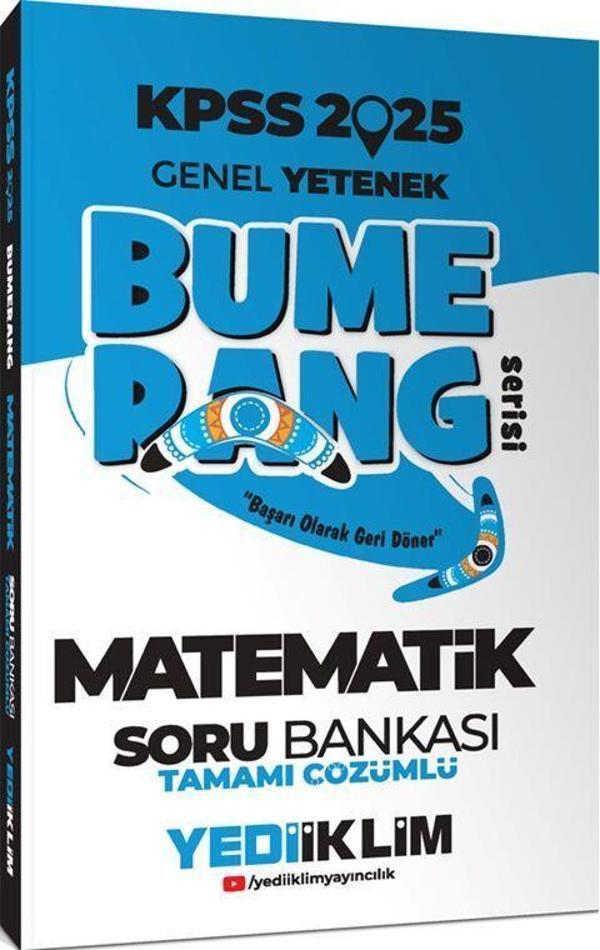 2025 KPSS Genel Yetenek Bumerang Matematik Tamamı Çözümlü Soru Bankası Yediiklim Yayınları - Yediiklim Yayınları - Image 1