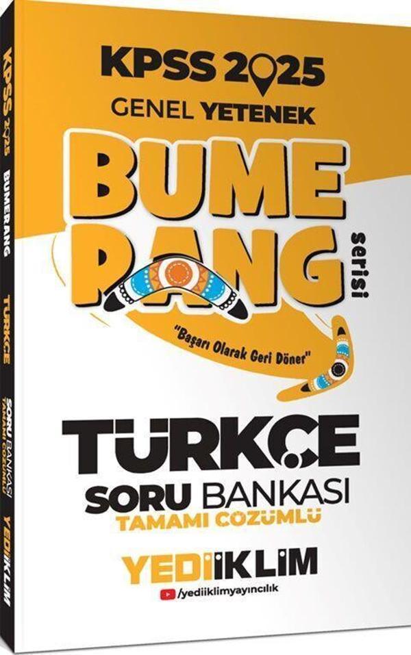2025 KPSS Genel Yetenek Bumerang Türkçe Tamamı Çözümlü Soru Bankası Yediiklim Yayınları - Yediiklim Yayınları - Image 1