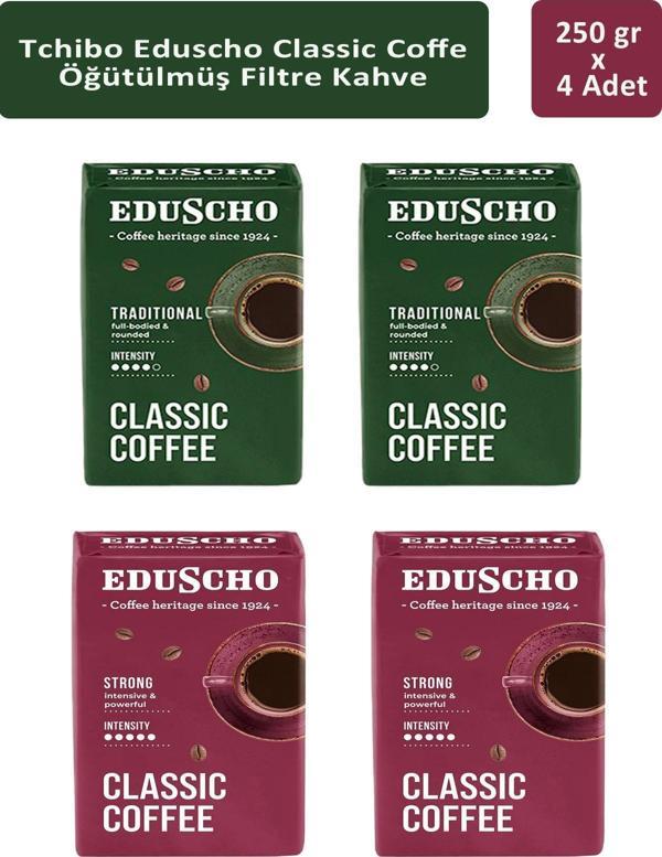 Tchibo Eduscho Classic Coffee Öğütülmüş Filtre Kahve 250 gr x 4 Adet - Image 1