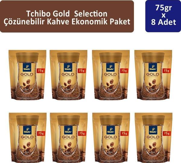Tchibo Gold Çözünebilir Kahve Ekonomik Paket 75 gr x 8 Adet - Image 1