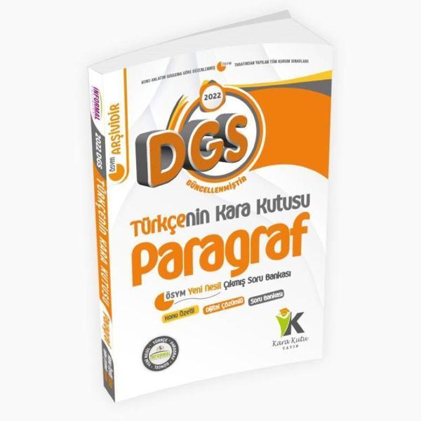 DGS Türkçenin Kara Kutusu Paragraf Konu Özetli Dijital Çözümlü Çıkmış Soru Bankası - Karakutu Yayınları - Image 1