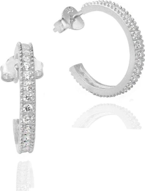 Tamtur Işıltı Dizilim Night Kadın Gümüş Küpe 18 MM - Image 1