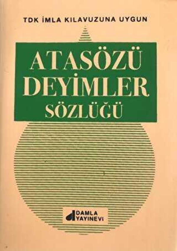 ATASÖZLERİ VE DEYİMLER SÖZLÜĞÜ PLASTİK KAPAK - DAMLA - Image 1