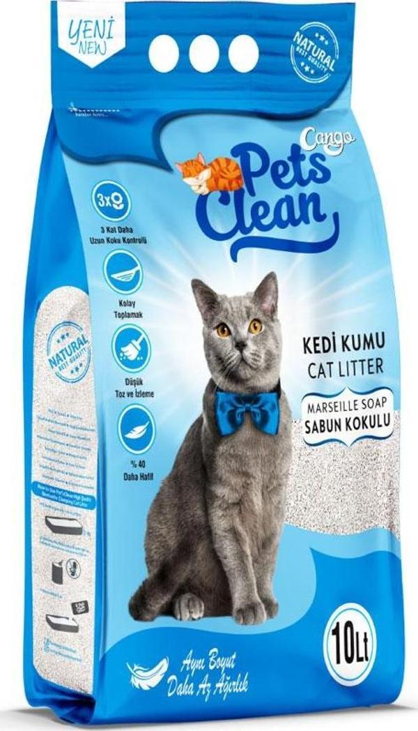 Pets Clean Kedi Kumu Marsilya Sabun Kokulu 10Lt - Image 1