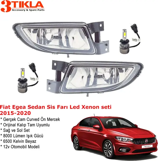 Fiat Egea Sedan 2018 Sis Farı Takımı Led Xenon Set - Image 1