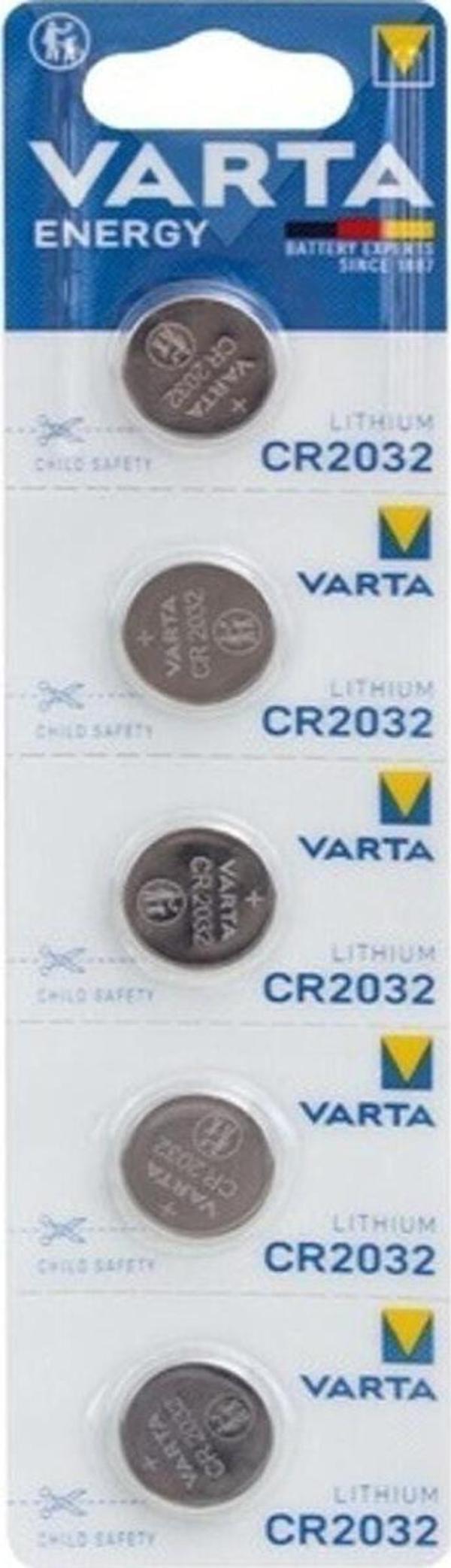 Varta Cr2032 3V Lityum Baskül Terazi Şeker Ölçme Aleti Kumanda Pili 5'Li - Image 1