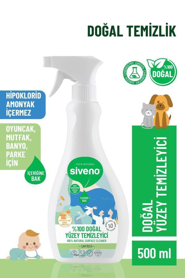 Siveno %100 Doğal Yüzey Temizleyici Bitkisel Leke Çıkarıcı Arındırıcı Mermer Fayans Ahşap Yüzeyler 500 ml - Image 1