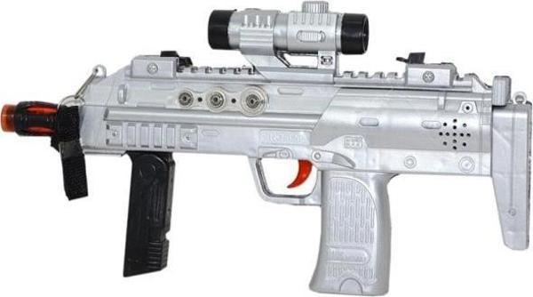 Prestij Oyuncak King Of The Gun Poşetli Pilli Işıklı Silah 828 (GRİ RENK) - Image 1