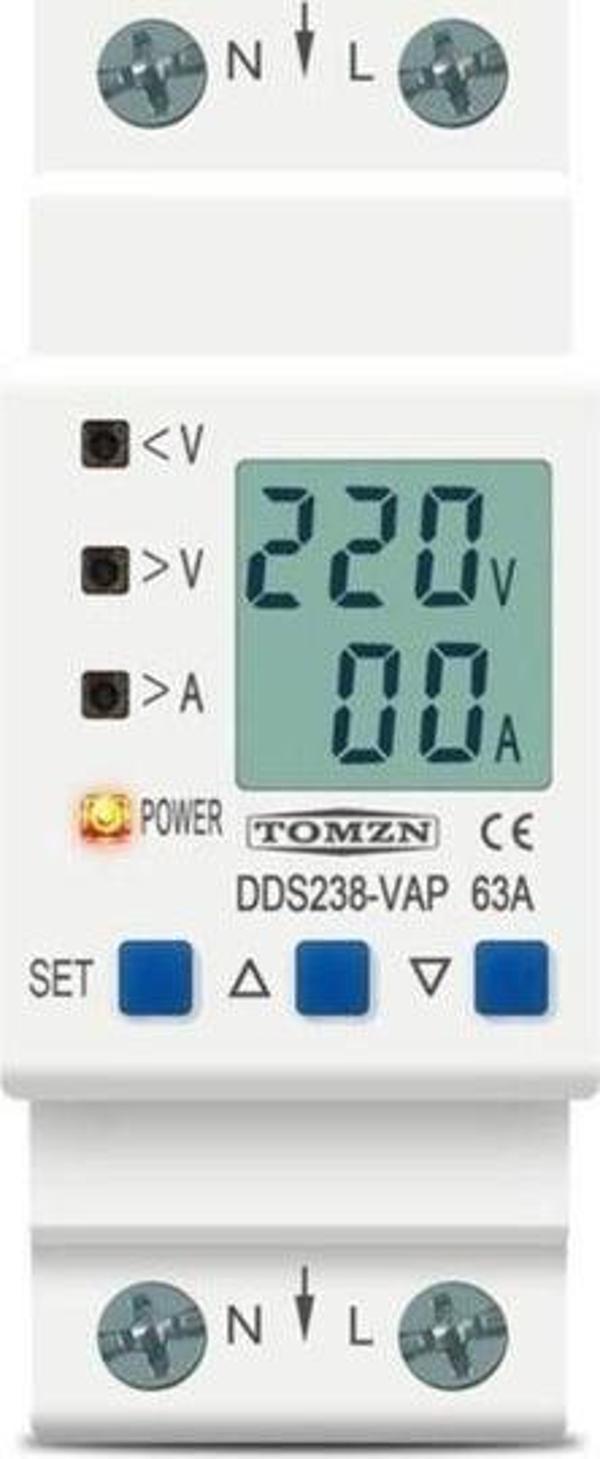 Tomzn Hiking Voltaj ve Akım Koruma Rölesi Yüksek Alçak Gerilim  ve Akım Koruyucu Röle 80A - Image 1