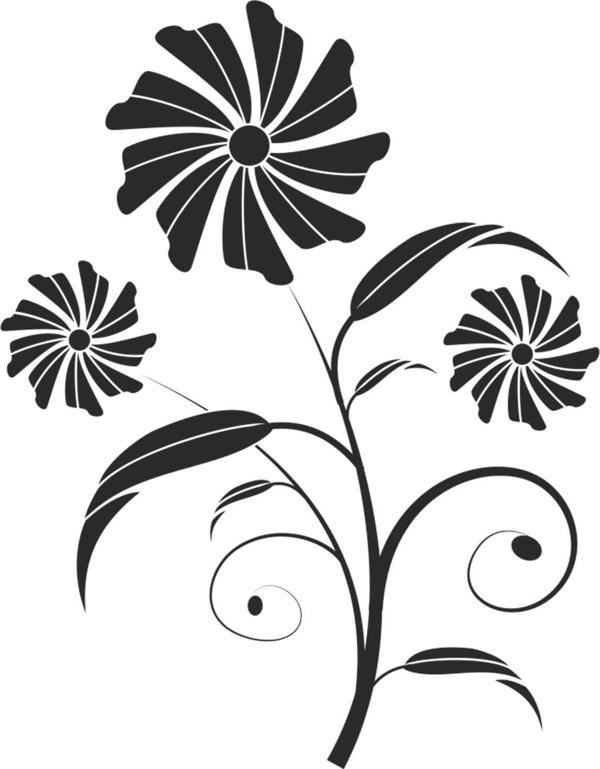 ÇİÇEK DESENİ FOLYO STİCKER 70cm Uzunluk - Image 1