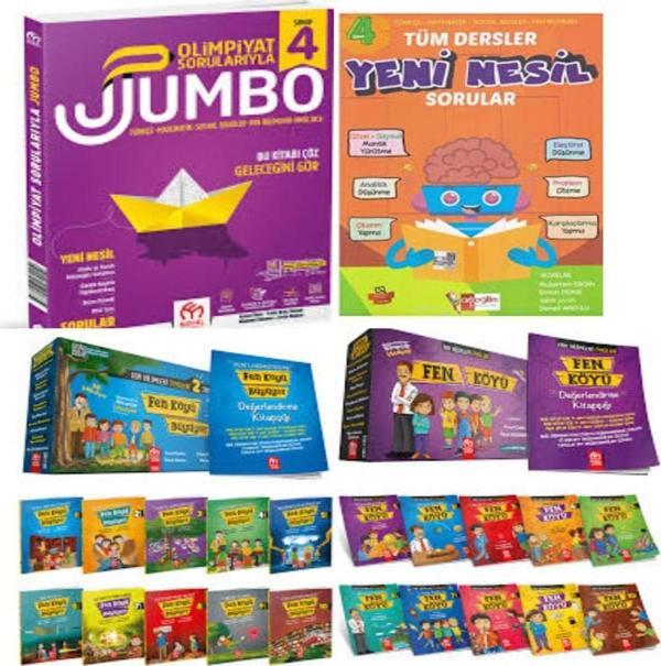 4. Sınıf Jumbo Soru Bankası + Fen Bilimleri Öyküleri  Fen Köyü 1.Ve 2.Seri+Tüm Dersler Soru Bankası - Model Eğitim Yayınları - Image 1