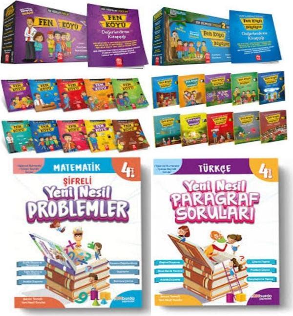 4. Sınıf Fen Bilimleri Öyküleri 1.Seri Fen Köyü Ve 2.Seri Fen Köyü Büyüyor Ve Yeni Nesil Paragraf+ Matematik Soruları - Model Eğitim Yayınları - Image 1